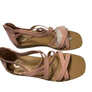 Journee Collection Women's Pink Gladiator Style Zipper Sandals